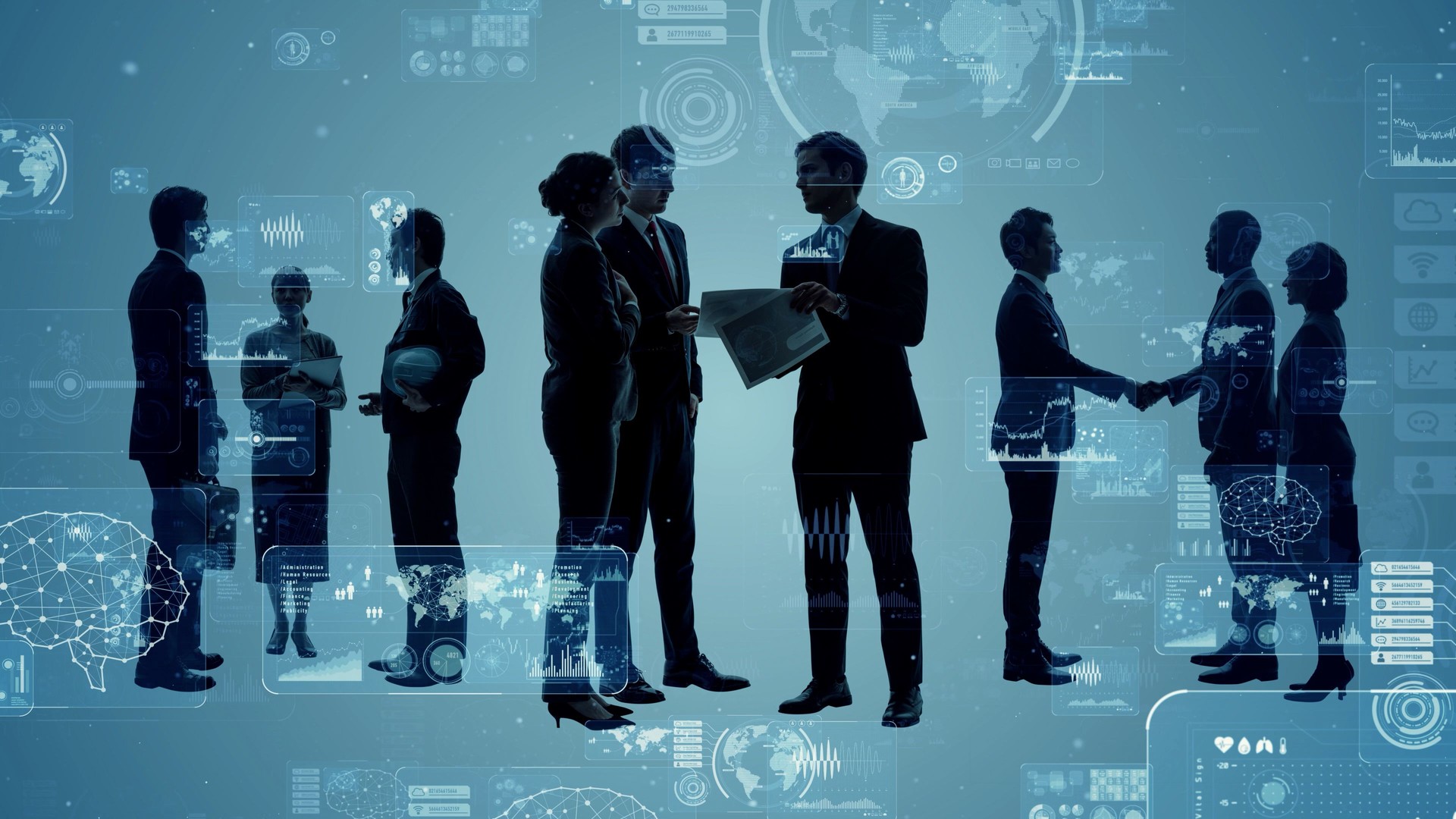 Konzept des Geschäftskommunikationsnetzes. Software als Service. Digitale Transformation.